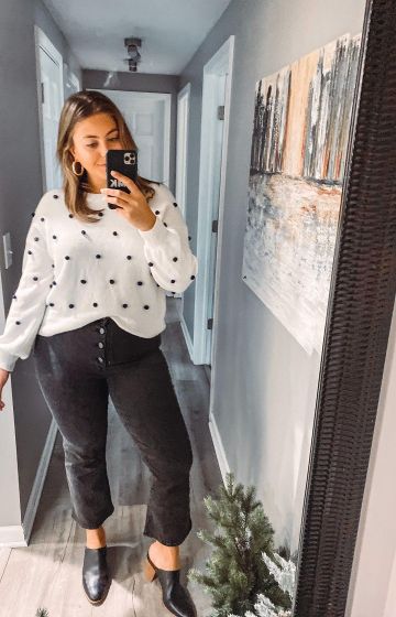 Madewell Sweater de Caralyn Mirand Koch en la cuenta de Instagram @caralynmirand