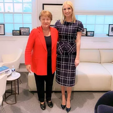 Manolo Blahnik BB Shimmer Patent Pump worn by Ivanka Trump Washington DC January 15, 2020