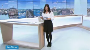 The skirt portfolio black Émilie Tran Nguyen in 12/13 Journal de France 3 du 17 01 2020