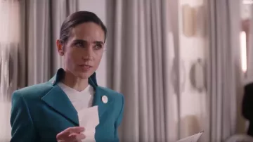 Green Blue blazer jacket worn by Melanie Cavill (Jennifer Connelly) in Snowpiercer (Season 1)