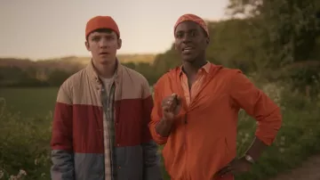 Colorblock Jacket worn by Otis Milburn (Asa Butterfield) in Sex Education TV series outfits (Season 1 Episode 2)