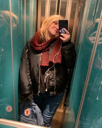 Mochila Kanken Classic de Lola Dubini en la cuenta de Instagram de @loladubini