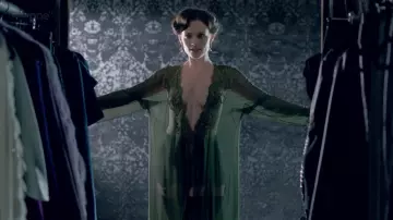 Green Robe of Irene Adler (Lara Pulver) in Sherlock (S02E01)