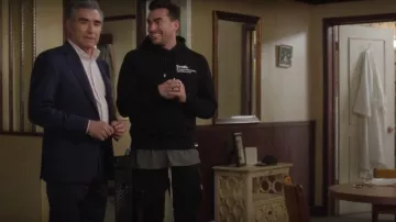 Sacai New York Times Truth Hoodie worn by David Rose (Daniel Levy) in Schitt's Creek (S06E03)