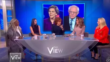 Theory Sleeve­less Turtle­neck Tank worn by Abby Huntsman on The View January 16, 2020