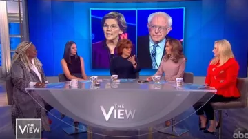  Aaizél Asym­met­ric Draped Stretch-jer­sey Turtle­neck worn by Sunny Hostin on The View January 16, 2020