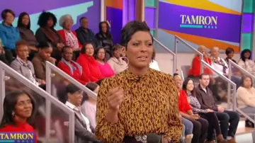 Zara Élastique Robe imprimée porté par Tamron Hall sur Le Tamron Hall Afficher le 16 janvier 2020