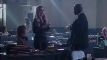 Dis­co Pant Black worn by Bad Janet (D'Arcy Carden) in The Good Place Season 4 Episode 11