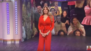 Diane von furstenberg 'Bal­leri­na' Silk Wrap Sweater worn by Wendy Williams on The Wendy Williams Show January 17, 2020
