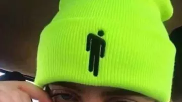 Green Beanie worn by Billie Eilish in Billie Eilish - Funny Moments