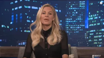 Mara hoffman Veronica Modal-Mélange Polo Shirt porté par Morgan Stewart sur E! News, 15 Janvier 2020