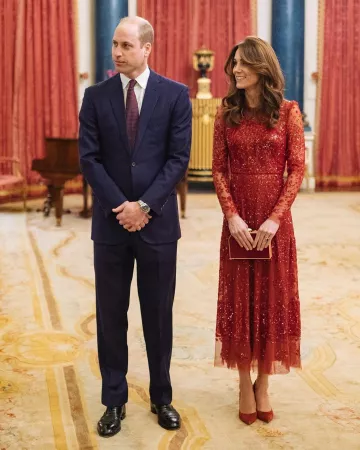 Needle & Thread Au­ro­ra Gown worn by Catherine, Duchess of Cambridge UK-Africa Investment Summit January 20, 2020