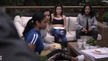 Black Buck­le Slim Jeans worn by RiRi Curtis (Taveeta Szymanowicz) in Dare Me Season 1 Episode 3