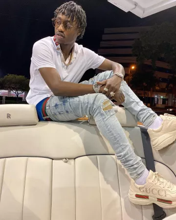 Gucci Rhyton Web zapatillas chunky de Lil Tjay en la cuenta de Instagram @liltjay