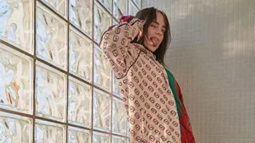 Haut de jog­ging en jer­sey im­primé GG à bande Web of Billie Eilish in Billie Eilish - Funny Moments