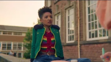 Striped Rain­bow Tank Top worn by Ola Nyman (Patricia Allison) in Sex Education Season 2 Episode 2