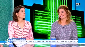 Le Pull col rond léopard de Caroline Ithurbide dans William à midi du 21 01 2020