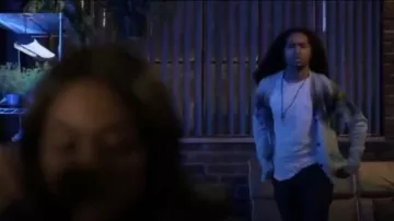 Light Grey Tie Dye Cardigan worn by Brandon in Black Lightning Season 3 Episode 10