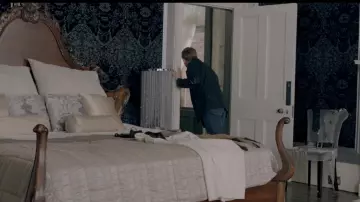 Wooden Bed of Irene Adler (Lara Pulver) in Sherlock (S02E01)