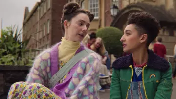 Wool cardigan worn by Lily Iglehart (Tanya Reynolds) in Sex Education (S02E04)