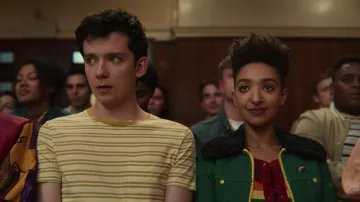 Green Jacket with Yellow Zip worn by Ola Nyman (Patricia Allison) in Sex Education (S02E02)