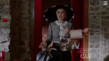 Black Ban­dage Skirt worn by Alexis Carrington (Elaine Hendrix) in Dynasty Season 3 Episode 9