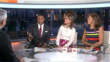Ted Baker Mul­ti­col­or Striped Dress worn by Hoda Kotb on Today January 21, 2020