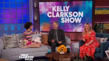 La double j Flute Knit Top worn by Ilana Glazer on The Kelly Clarkson Show January 22, 2020