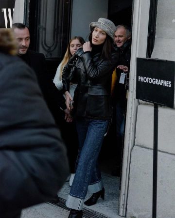 Wandler Isa An­kle Boots worn by Bella Hadid Paris January 21, 2020
