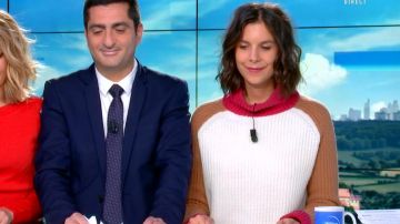 The sweater wool and cashmere multi-color Raphaële Marchal in William at noon the 23.01.2020