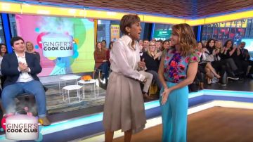 Alice + olivia Dy­lan Pants worn by Ginger Zee on Good Morning America January 22, 2020