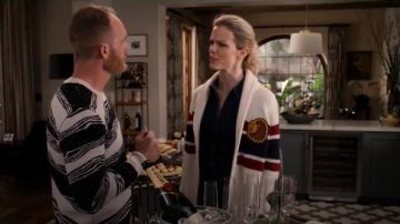 Denim Zip Front Jumpsuit worn by Mallory Hanson (Brooklyn Decker) in Grace and Frankie Season 6 Episode 1