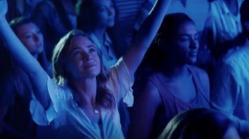 The high white lace of Melissa Henning (Britt Robertson) in I Still Believe