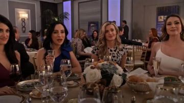 White Sequin Leopard Print Dress worn by Chelsea (Brooke D'Orsay) in Grace and Frankie Season 6 Episode 3