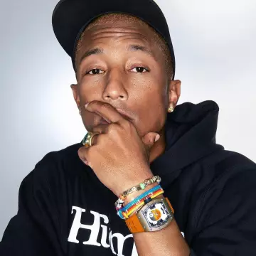 Le montre orange Richard Mille  portée par Pharrell Williams  sur le compte Instagram de @pharrell 