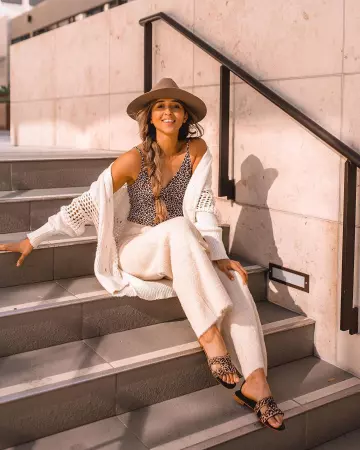 Amber Knit White Pants of Jyo on the Instagram account @jyo_shankar