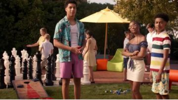 Camisa azul de manga corta usada por Andre Johnson, Jr. (Marcus Scribner) en negro Temporada 6 Episodio 13