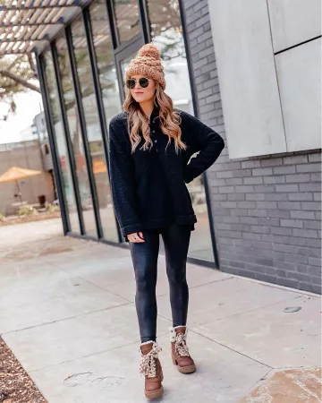 Sam­bert Sweater Boot of Whitney Graham on the Instagram account @whitswhims