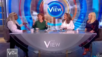 Teri jon by rickie freeman Floral Jacquard Cocktail Dress usado por Meghan McCain en The View enero 23, 2019