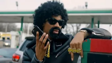 Versace eyewear Black Medusa square-frame Sun­glass­es of Key Glock in the music video Key Glock - Look At They Face (Official Video)