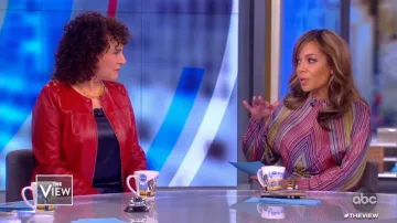 Beaufille Twist Front Striped Dress worn by Sunny Hostin on The View January 24, 2020