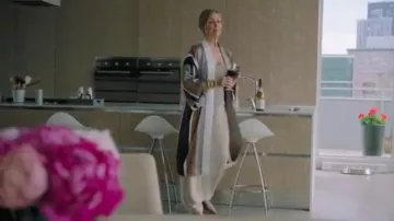 Striped Satin Robe worn by Jacqueline Carlyle (Melora Hardin) in The Bold Type Season 4 Episode 1