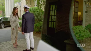 Argent Sandales à Talons de Cristal Carrington (Daniella Alonso) dans Dynastie (S03E10)