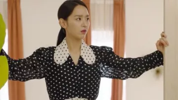 Black/white Polka Dot Dress worn by Lee Yeon Seo (Shin Hye-sun) in Angel's Last Mission: Love Episode 4