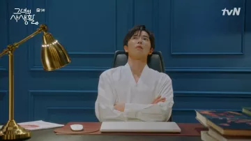 Deep V-neck Shirt White worn by Ryan (Kim Jae-wook) in Her Private Life Episode 5