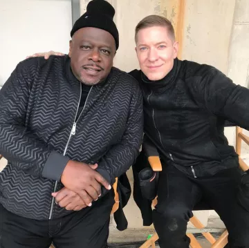 Rick Owens black leather jacket worn by Joseph Sikora (Power main actor) on the Instagram account @josephsikora4 on the POWER tv series filming