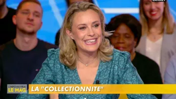 The blouse 100% silk vintage LOVE BIRD GREEN Isabelle Moreau in The Info of the true 28.01.2020