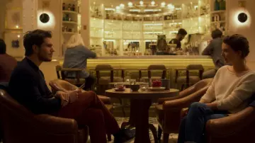 Pull navy blue by Raphael Ramisse / Zoltan (François Civil) in My Unknown