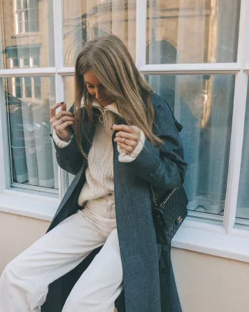 Wide Twill Trousers of Sinead on the Instagram account @sineadcrowe