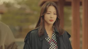 Msgm à Carreaux Veste portée par Ji Soo-hyun (Han Ye-seul) dans le Gros Problème de l'Épisode 12